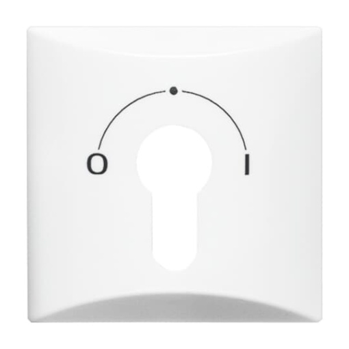 Cover plate with legend Characters 0 and 1 for Venetian blind, Key alpine white - Allwetter 44 IP 44