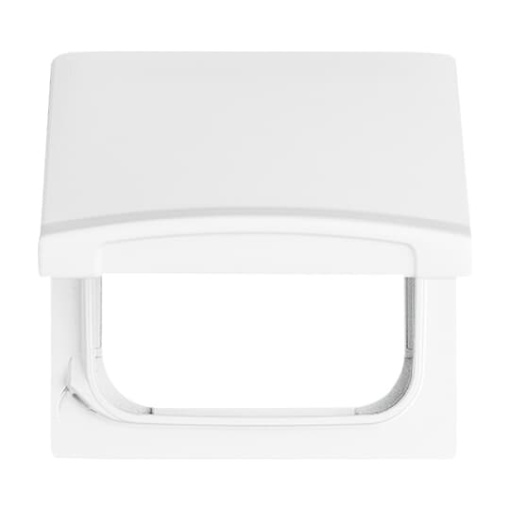 Intermediate Ring with Hinged Lid Cover plates Busch-Duro 2000 SI and Reflex SI alpine white - Allwetter 44 IP 44