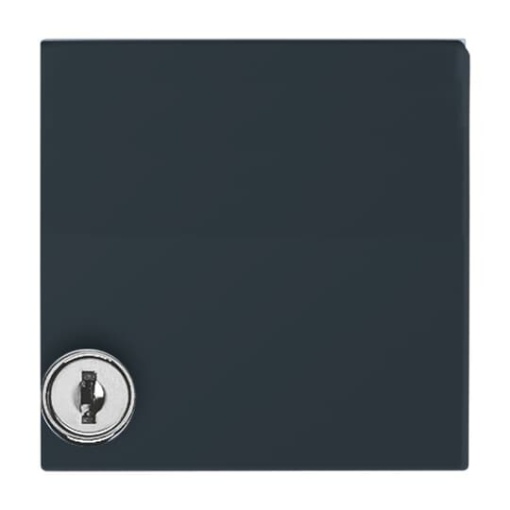 Intermediate Ring with Hinged Lid Cylinder Lock with different locking Cover plates Busch-Duro 2000 SI and Reflex SI anthracite - Allwetter 44 IP 44
