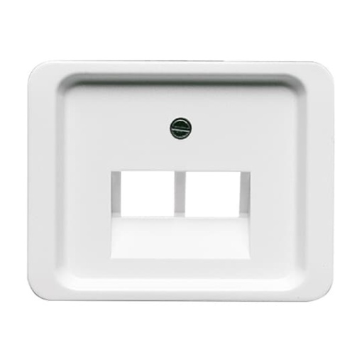 Cover plate UAEIAE ISDN 2 gang studio white - alpha