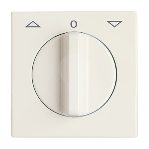 Cover plate with legend Symbol "arrows" and "0" for Venetian blind, Turn button white - Allwetter 44 IP 44