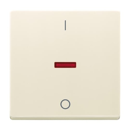 Rocker Characters 0 and 1 with Small Red Calotte for Switchpush button, Single rocker ivory white - Platform 63