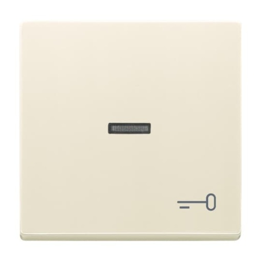 Rocker with legend Symbol "keydoor" with Small Transparent Calotte for Switchpush button, Single rocker ivory white - Platform 63