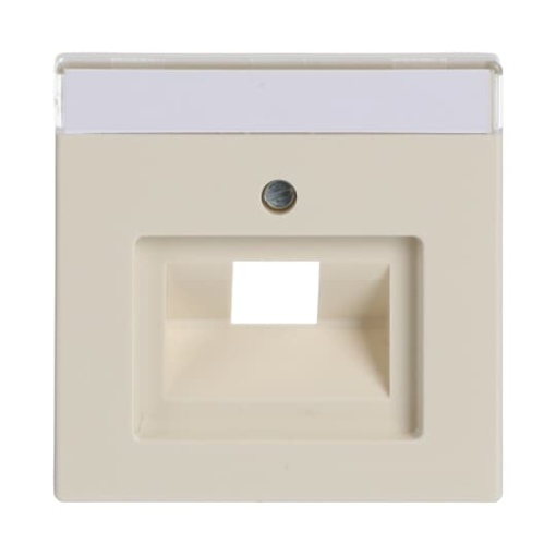 Cover plate with labelling field UAEIAE ISDN 1 gang ivory white - Platform 63
