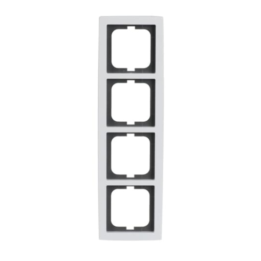 Cover frame 4gangs studio white  solo