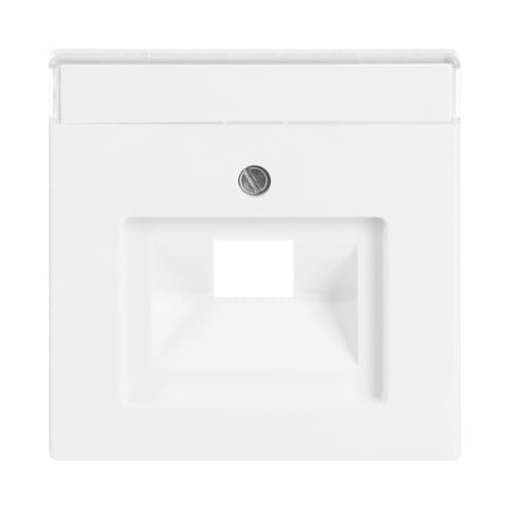 Cover plate with labelling field UAEIAE ISDN 1 gang studio white - Platform 63
