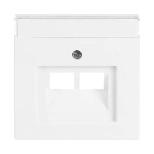 Cover plate with labelling field UAEIAE ISDN 2 gang studio white - Platform 63