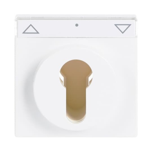 Cover plate with legend Symbol "arrows" or "0 - 1" for Venetian blind, Key studio white - Platform 63