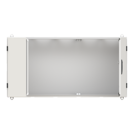 Wallmounting cabinet Rows 4 650 mm x 1300 mm x 275 mm Grounded Class I IP55