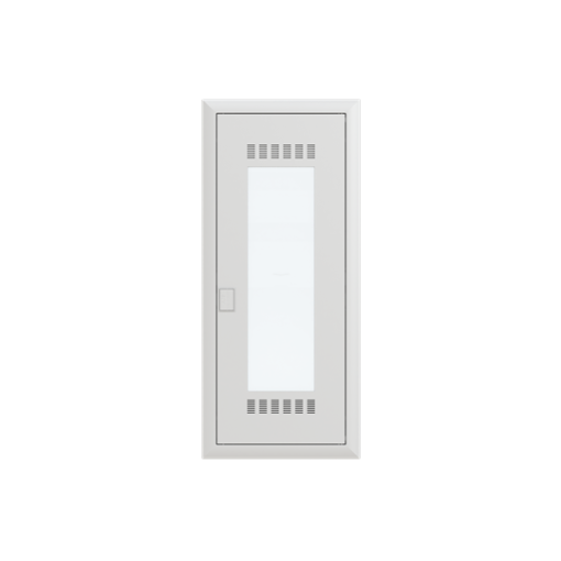 Combi Unit , Flush- hollow wall mounting, 24 modules, 5 rows, IP30,  Door Single, Steel Sheet, Transparent, Dimensions 872 mm x 384 mm x 97 mm