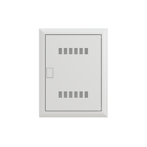 Multimedia unit  UK600 Media, Flush- hollow wall mounting, 24 modules, 2 rows, IP30,  Door Single, Steel Sheet, Dimensions 497 mm x 384 mm x 97 mm