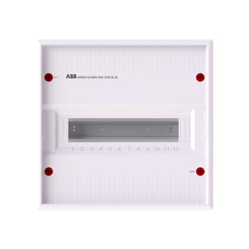 Consumer unit , Surface mounting, 12 modules, 1 rows, IP30,  Door Without Door, Dimensions 328 mm x 339 mm x 99 mm