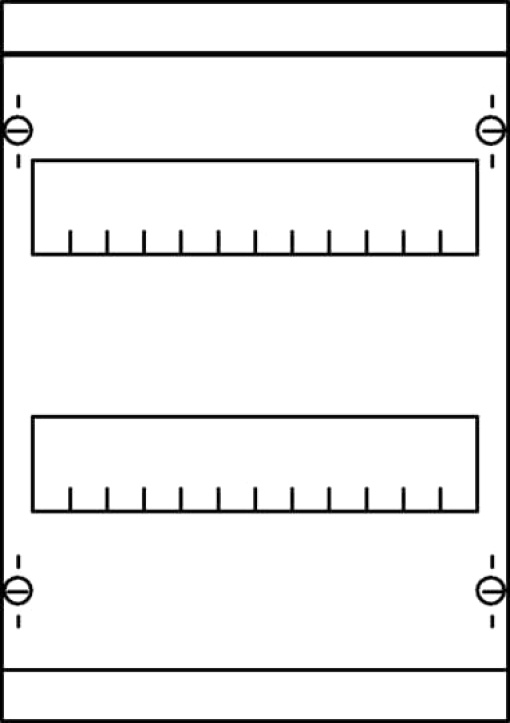 Interior fitting system, Rows 2, 300 mm x 250 mm x 120 mm, IP2XC