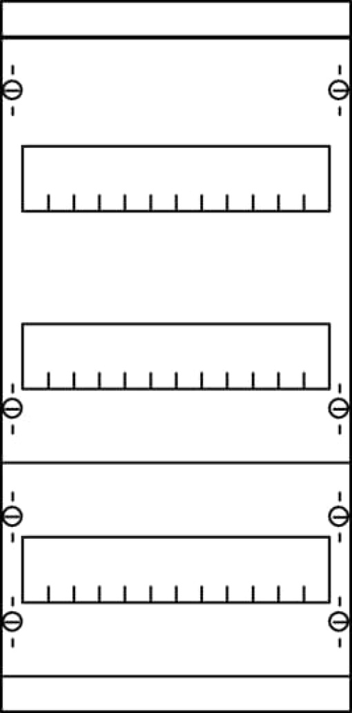 Interior fitting system, Rows 3, 450 mm x 250 mm x 120 mm, IP2XC