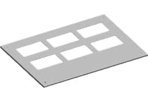 RD36F2 Top plate, Field width 3, 12 mm x 859 mm x 625 mm