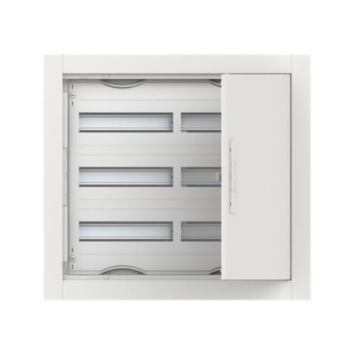 ComfortLine Compact distribution board, Flush mounting, 72 SU, Isolated Class II, IP30, Rows 3, 564 mm x 615 mm x 125 mm