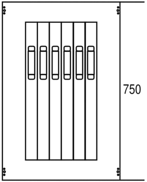 Cover, Rows 0, 750 mm x 500 mm x 26.5 mm, IP2XC