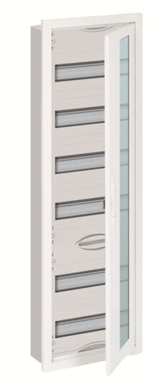 U61TE U Compact distribution board Flush mounting 72 SU Isolated Class II IP31 Field Width 1 Rows 6 984 mm x 310 mm x 120 mm