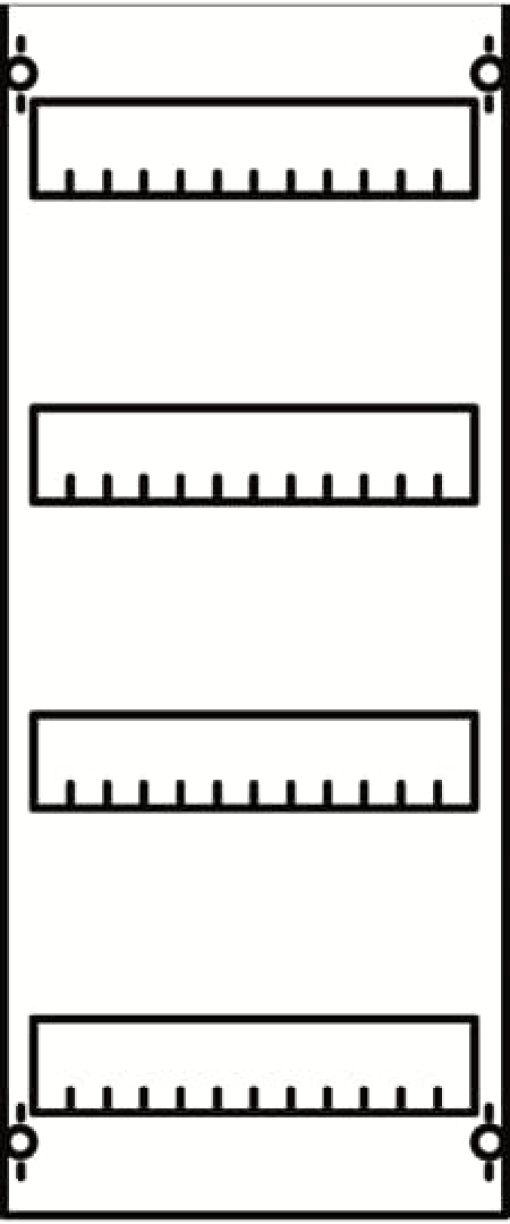 DIN rail mounting devices 600 mm x 250 mm x 120 mm , 4 , 0