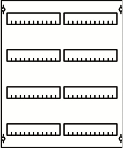 DIN rail mounting devices 600 mm x 500 mm x 120 mm , 4 , 0