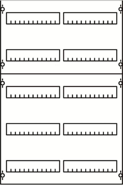 DIN rail mounting devices 750 mm x 500 mm x 120 mm , 5 , 1