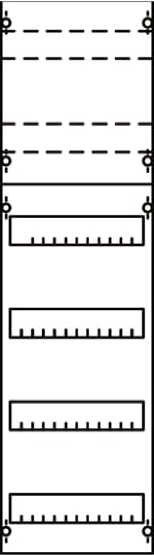 DIN rail devices and DIN rail terminals 900 mm x 250 mm x 120 mm , 4 , 2