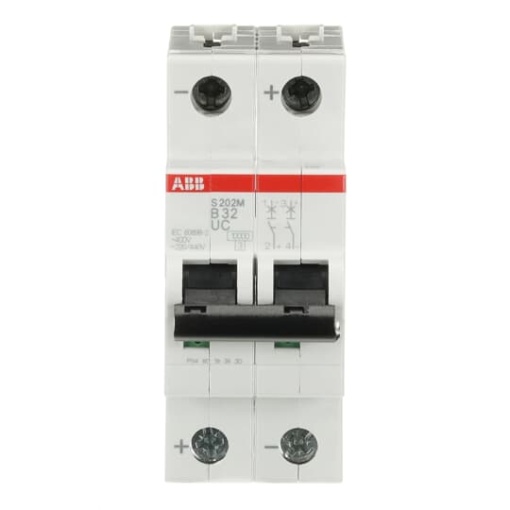 Miniature Circuit Breaker - S200MUC - 2P - 32 A - B - AC 10 kA