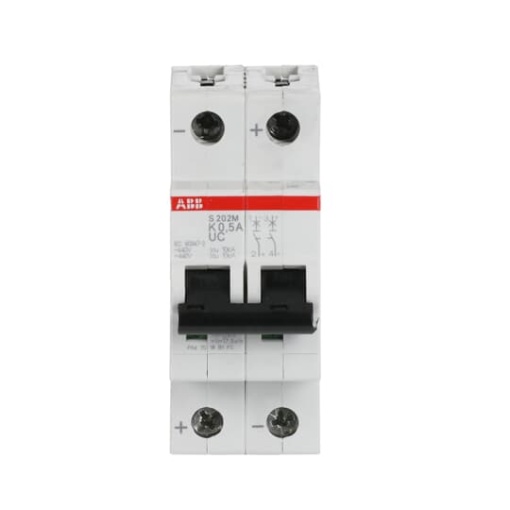 Miniature Circuit Breaker - S200MUC - 2P - 0.5 A - K - AC 10 kA