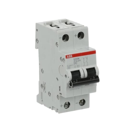 Miniature Circuit Breaker - S200MUC - 2P - 0.5 A - Z - AC 10 kA