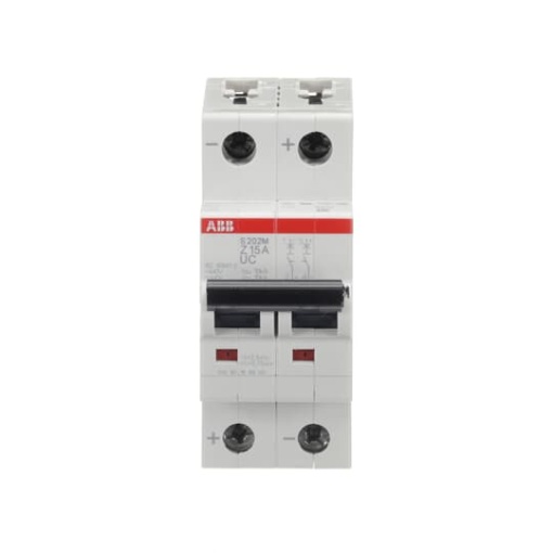 Miniature Circuit Breaker - S200MUC - 2P - 15 A - Z - AC 10 kA