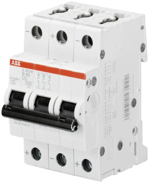Miniature Circuit Breaker - S200MUC - 3P - 50 A - B - AC 10 kA