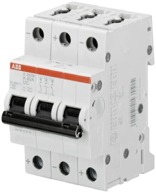 Miniature Circuit Breaker - S200MUC - 3P - 0.75 A - K