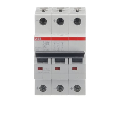 Miniature Circuit Breaker - S200MUC - 3P - 16 A - K