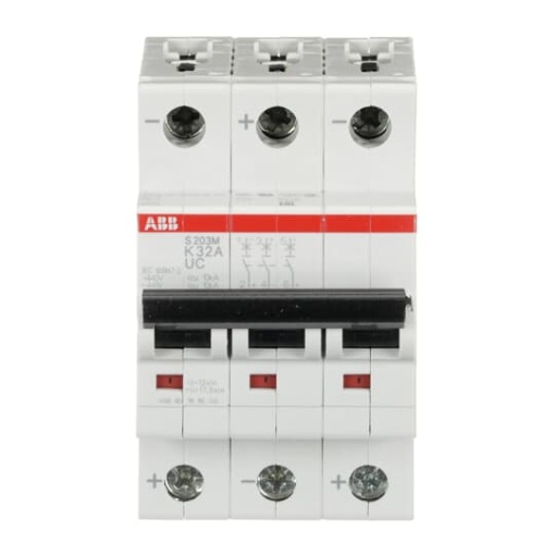 Miniature Circuit Breaker - S200MUC - 3P - 32 A - K