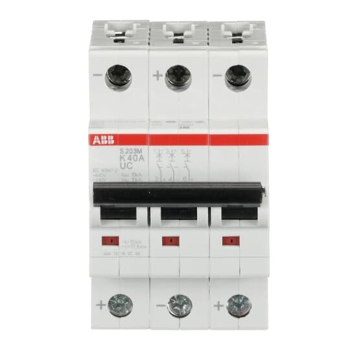 Miniature Circuit Breaker - S200MUC - 3P - 40 A - K