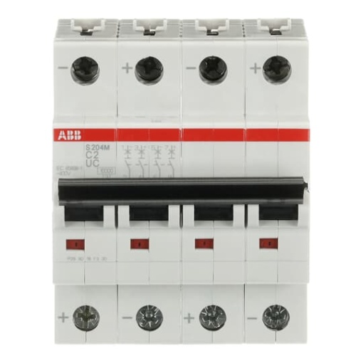 Miniature Circuit Breaker - S200MUC - 4P - 2 A - C - AC 10 kA