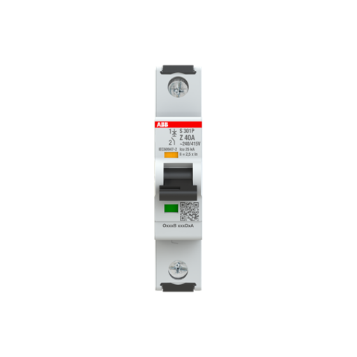 Miniature Circuit Breaker - S300P - 1P - 40 A - Z - 400 V 25 kA