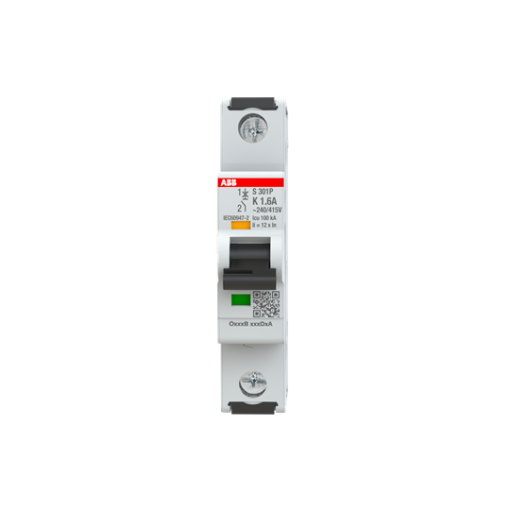 Miniature Circuit Breaker - S300P - 1P - 1.6 A - K - 230 V AC 100 kA