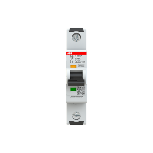 Miniature Circuit Breaker - S300P - 1P - 25 A - C - AC 25 kA