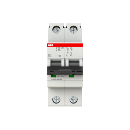 Miniature Circuit Breaker - S200MTR - 2P - 4 A - Z