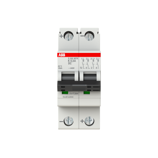 Miniature Circuit Breaker - S200MTR - 2P - 0.5 A - K