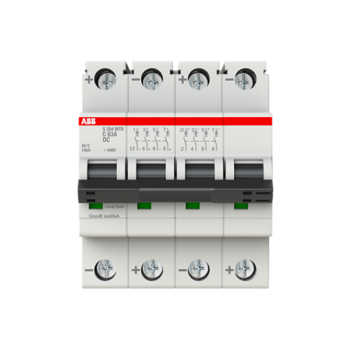 Miniature Circuit Breaker - S200MTR - 4P - 63 A - C - 10 kA