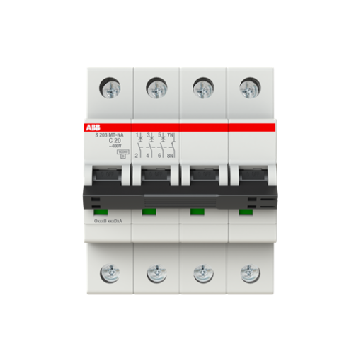 Miniature Circuit Breakers MCBs  S200MT  3PN  20 A  C