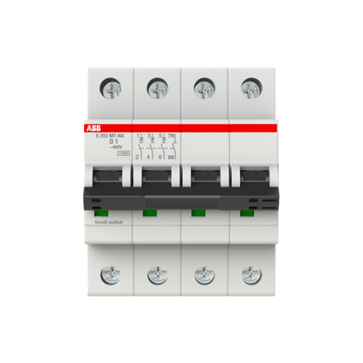 Miniature Circuit Breakers MCBs - S200MT - 3PN - 1 A - D