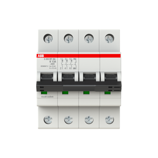 Miniature Circuit Breakers MCBs - S200MT - 3PN - 13 A - K
