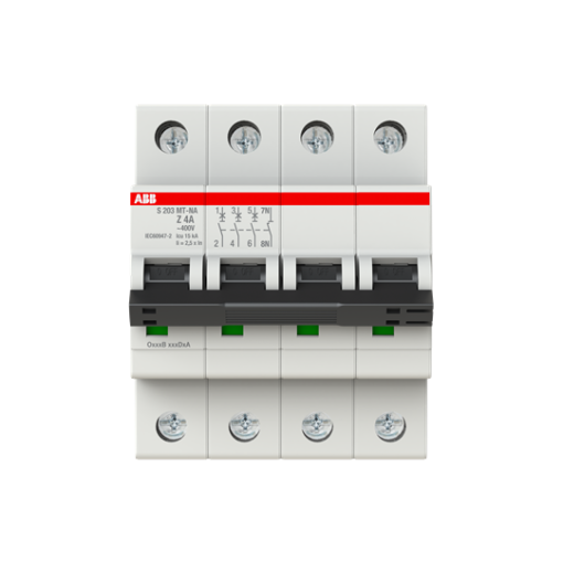 Miniature Circuit Breaker - S200MT - 3PN - 4 A - Z - 10 kA