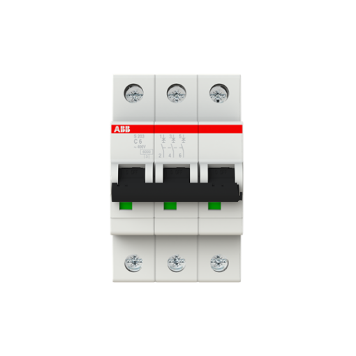 Miniature Circuit Breaker  S200  3P  6 A  C