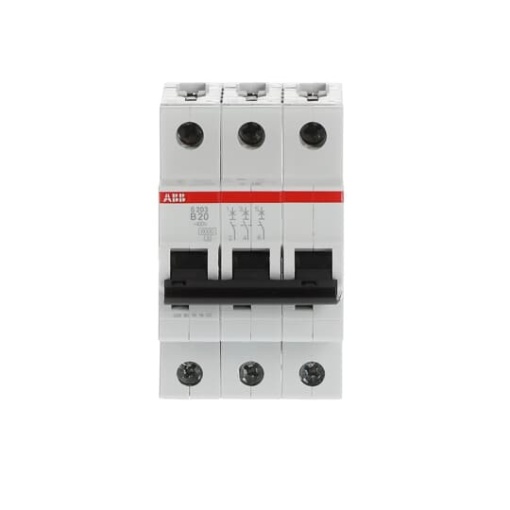 Miniature Circuit Breaker - S200 - 3P - 20 A - B - AC 6 kA