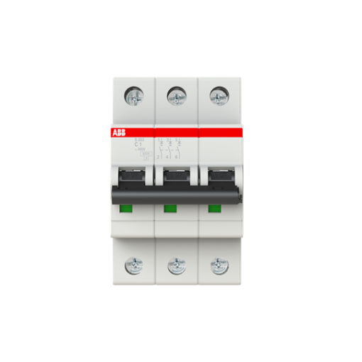 Miniature Circuit Breaker - S200 - 3P - 1 A - C - AC 6 kA