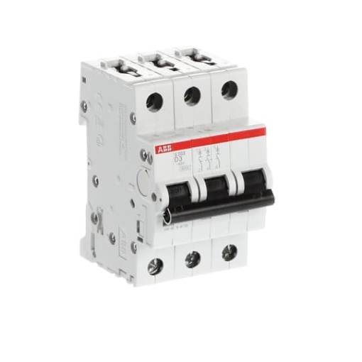 Miniature Circuit Breaker - S200 - 3P - 3 A - D - AC 6 kA